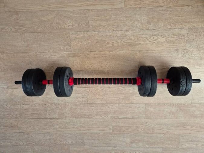 코멧 스포츠 프리미엄 무게조절 덤벨 바벨 세트, 20kg, 1세트 – 어깨 후기