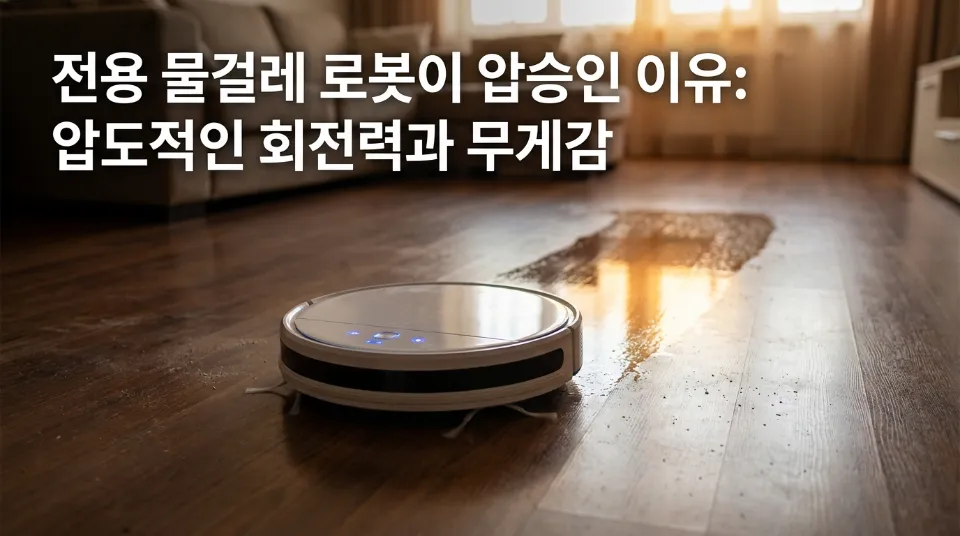 전용 물걸레 로봇이 압승인 이유: 압도적인 회전력과 무게감