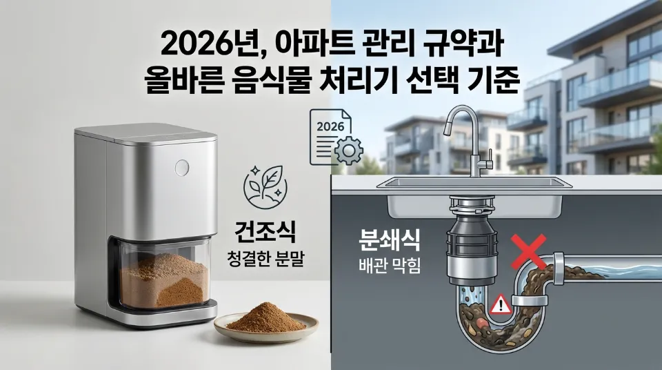 2026년, 아파트 관리 규약과 올바른 음식물 처리기 선택 기준