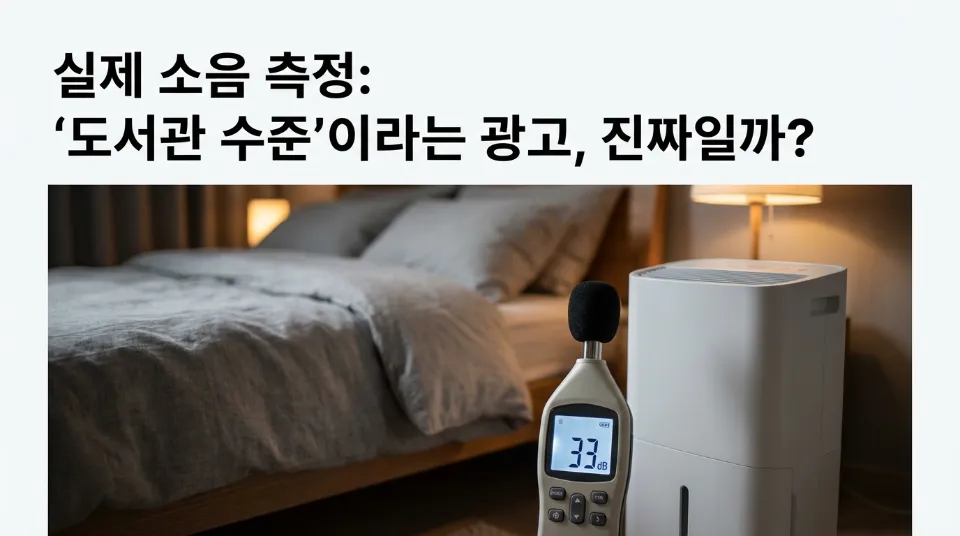 실제 소음 측정: '도서관 수준'이라는 광고, 진짜일까?