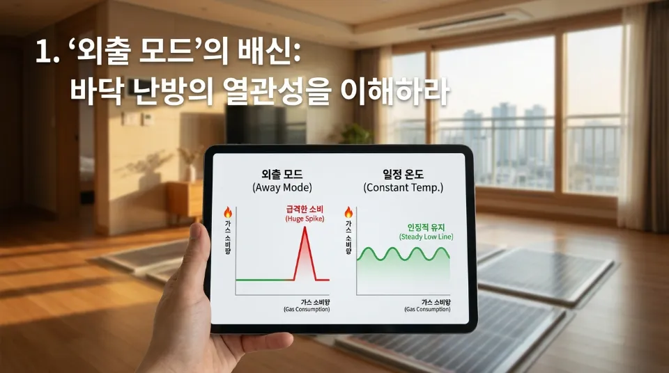 1. '외출 모드'의 배신: 바닥 난방의 열관성을 이해하라