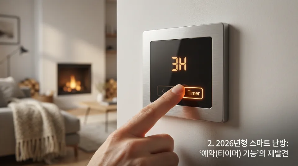 2. 2026년형 스마트 난방: '예약(타이머) 기능'의 재발견