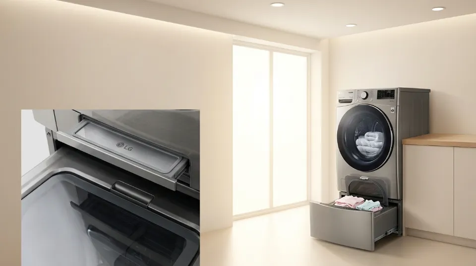 3. LG 트롬 워시콤보: 검증된 모터 기술과 하단 미니워시