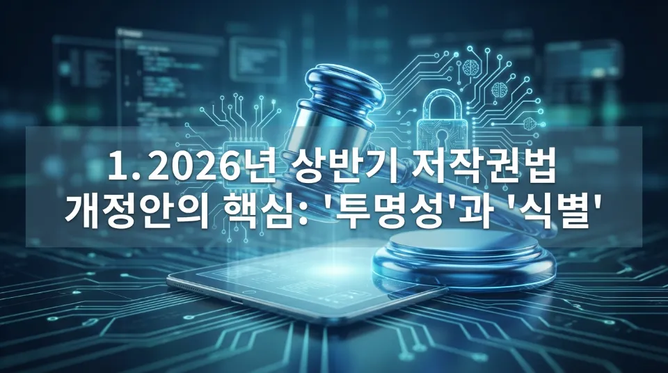 1. 2026년 상반기 저작권법 개정안의 핵심: '투명성'과 '식별'