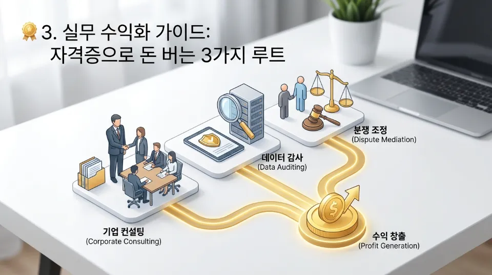 3. 실무 수익화 가이드: 자격증으로 돈 버는 3가지 루트
