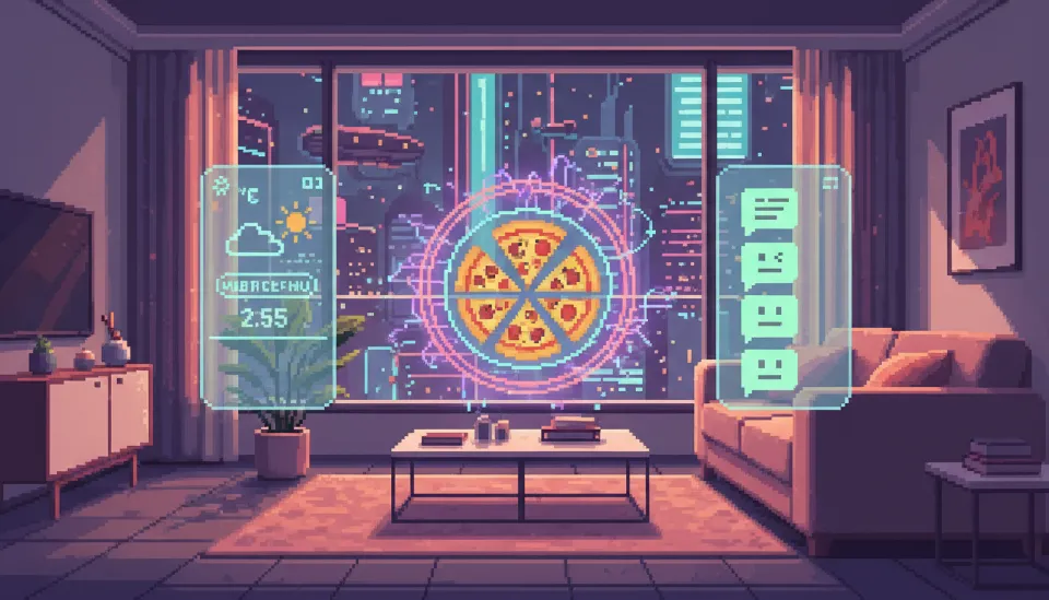 물리적인 스크린 없이 공중에 떠 있는 AR 위젯과 메뉴를 통해 생각만으로 상호작용하는 제로 UI(Zero UI) 개념도